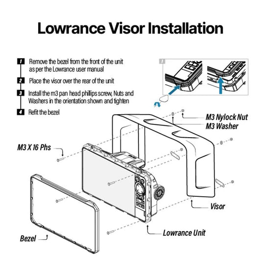 BerleyPro Visor Lowrance Eagle/HOOK2/HOOK Reveal 5"