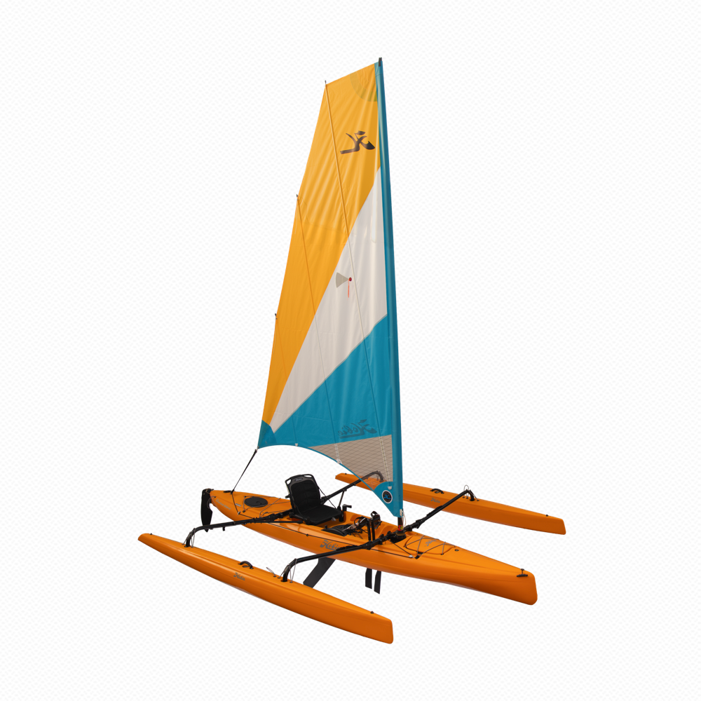 Hobie Mirage ADVENTURE ISLAND, MD 180 Turbo Kick Up Papaya Orange