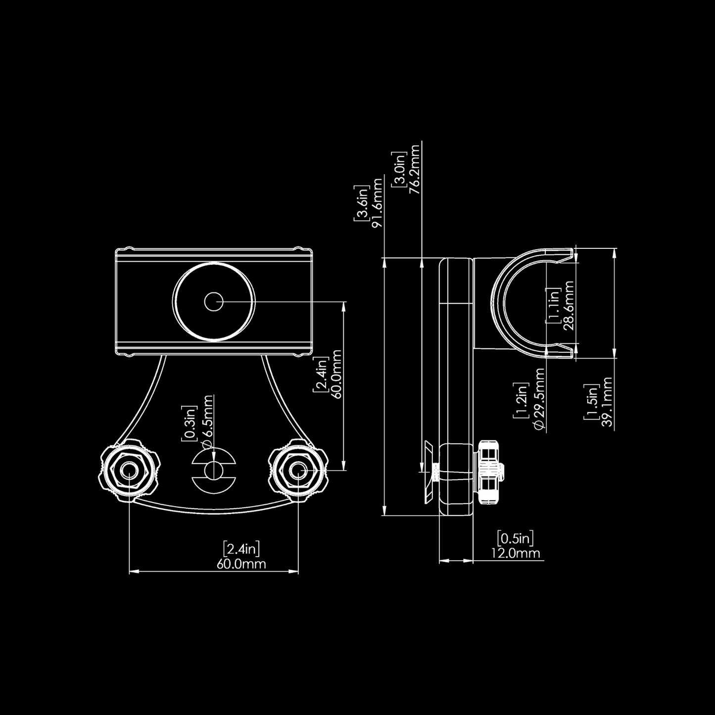 RAILBLAZA QUIKGRIP PADDLE CLIP TRACK MOUNT