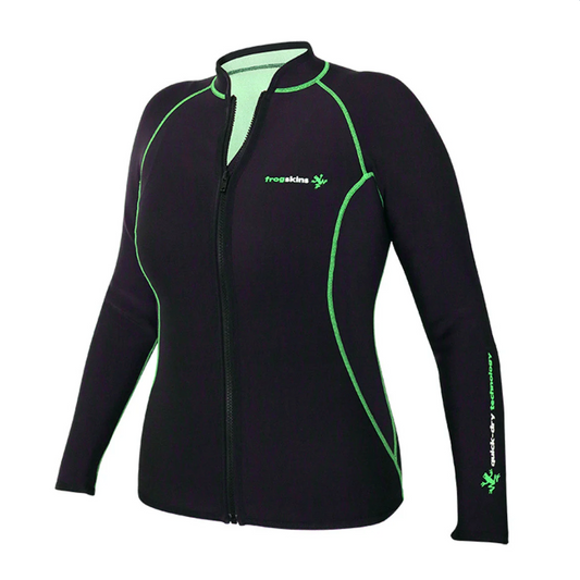 FROGSKINS WOMENS 1.5MM LONG SLEEVE ZIP TOP