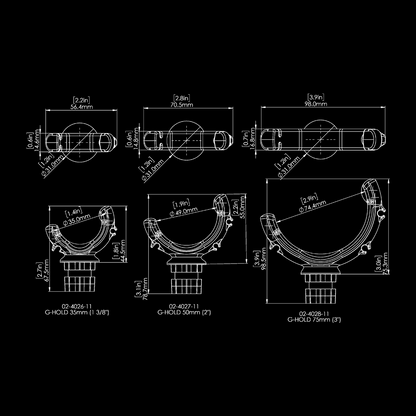 RAILBLAZA G-HOLD 35MM (1 3/8") SINGLE BLACK
