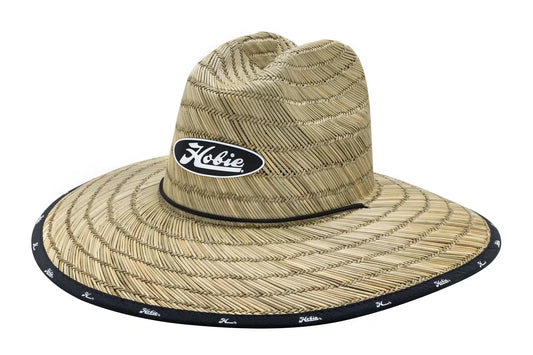 Wide Brim Lifeguard Hat with Chin Strap, Straw