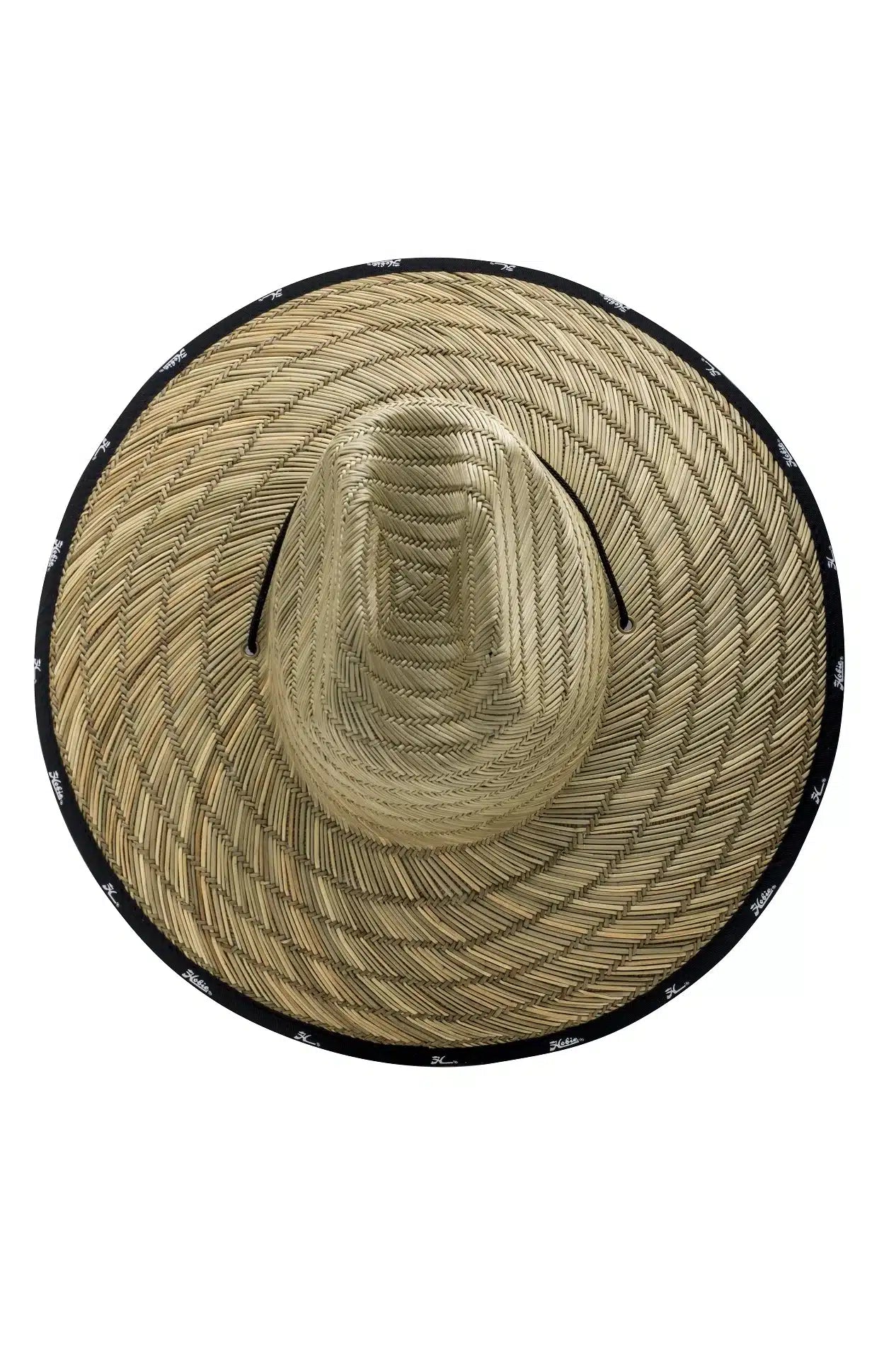 Wide Brim Lifeguard Hat with Chin Strap, Straw
