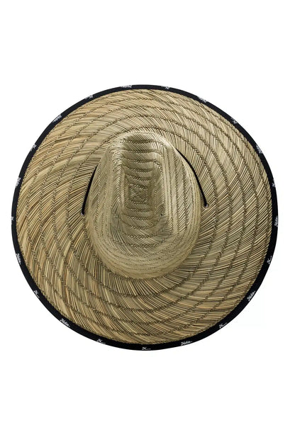 Wide Brim Lifeguard Hat with Chin Strap, Straw