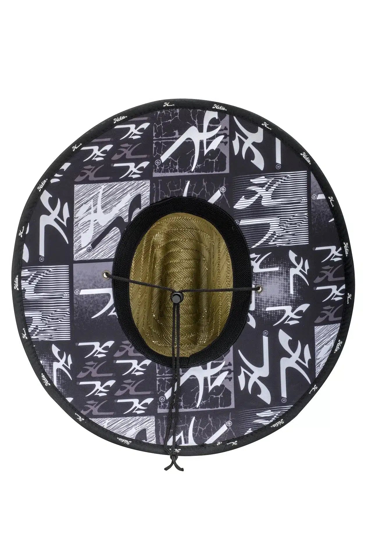 Wide Brim Lifeguard Hat with Chin Strap, Straw